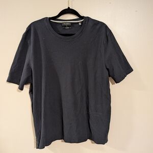 Ted Baker Ribbed Navy Tee Shirt Size 6